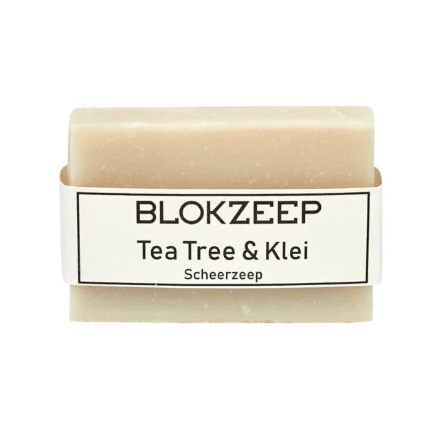 BZ Natuurlijke scheerzeep – Tea Tree & Klei (100gr) - Brinkies.shop