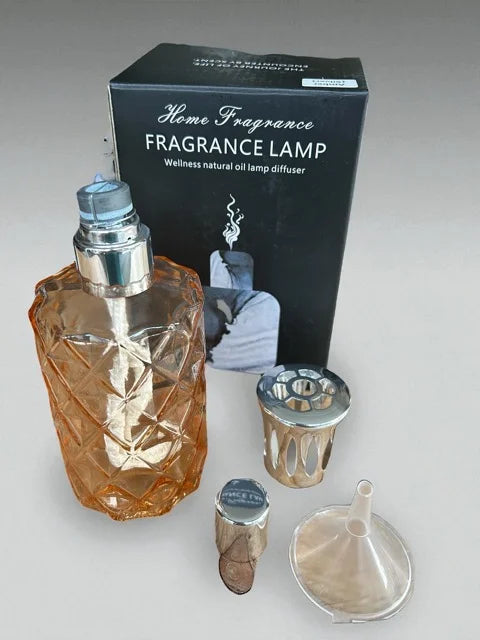 Fragrance lamp - amber - zilver